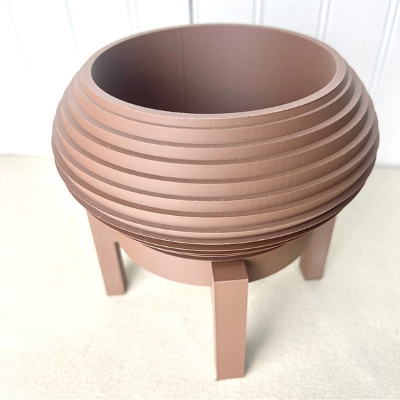 Indoor Planter Pot, The Frons Planter Pot, Drip Tray and Stand - Picture 4 of 8